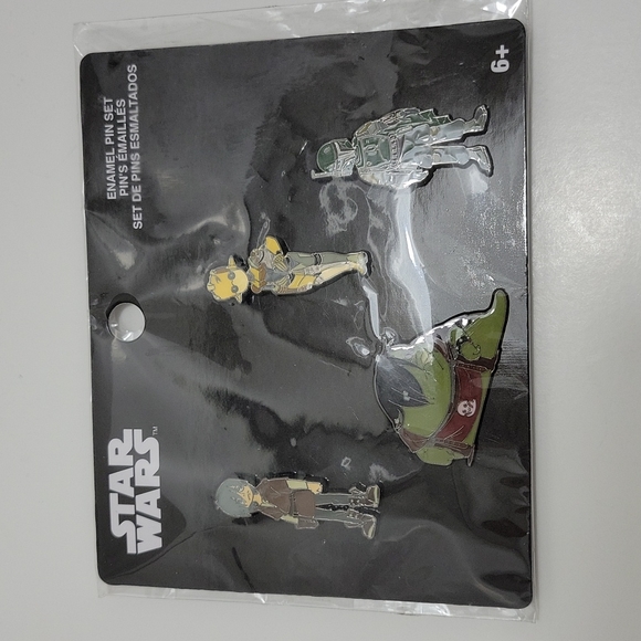 STAR WARS BOBA FETT, YOUNG HUTT, DROIDS FUNKO ENAMEL PIN SET - Picture 7 of 8
